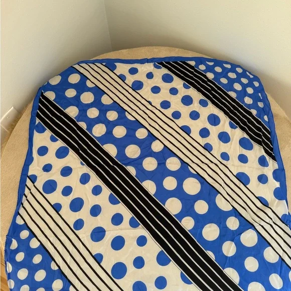 Blue and White Polka Dot Blanket - Picture 6 of 6